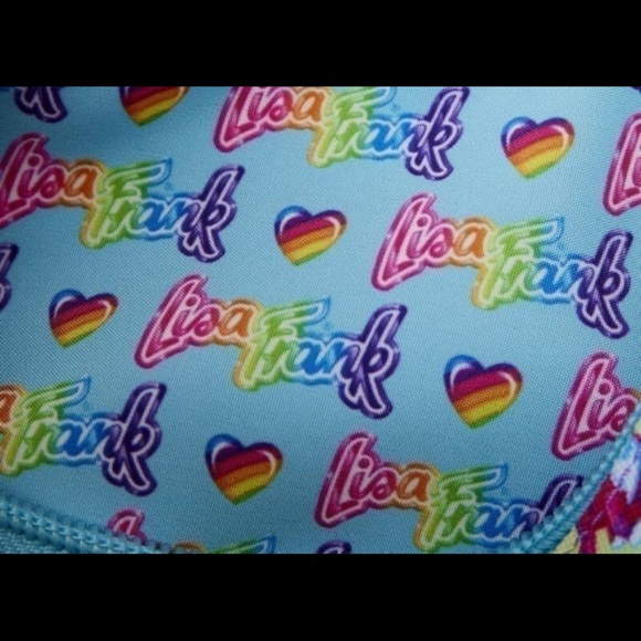 NWT Loungefly Lisa Frank® Characters AOP Zipper Pouch - Picture 7 of 8